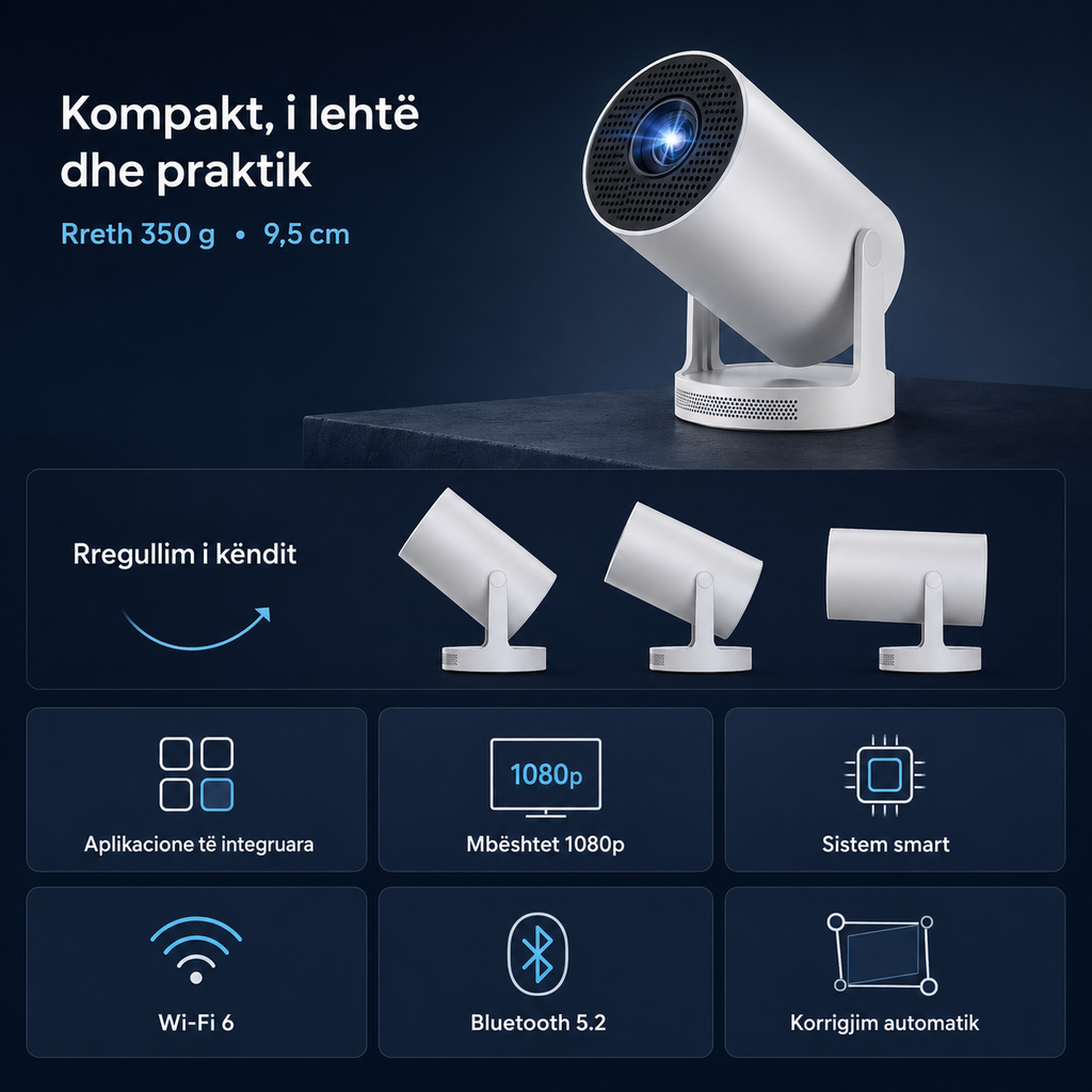 Projektor Portativ Smart – Kinema në Shtëpi