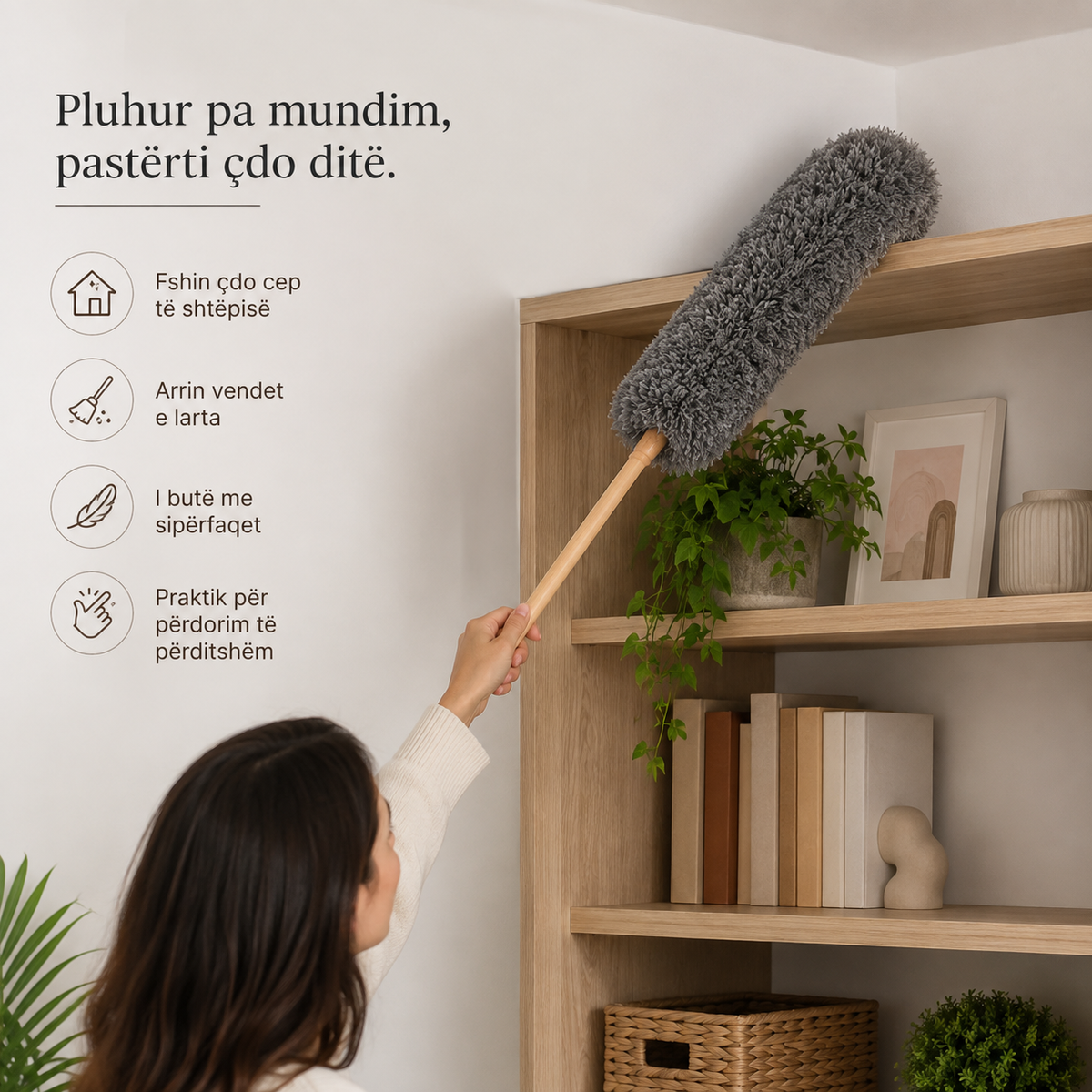 Brushë pastrimi me zgjatje deri 2.8m